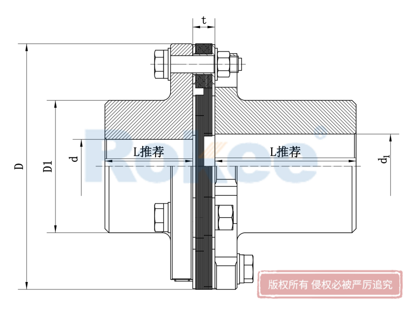 JMII金屬膜片聯(lián)軸器,JMII無沉孔膜片聯(lián)軸器,JMII型膜片聯(lián)軸器